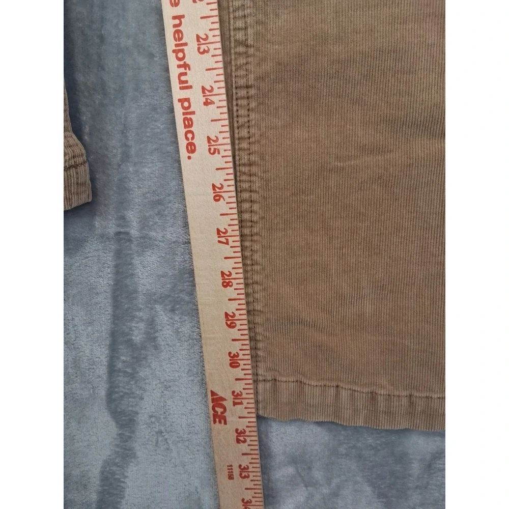 J Crew Womens‎ 33R 35x 31.5 Corduroy Tan Brown Casual Office Bootcut Pants